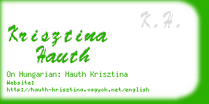 krisztina hauth business card